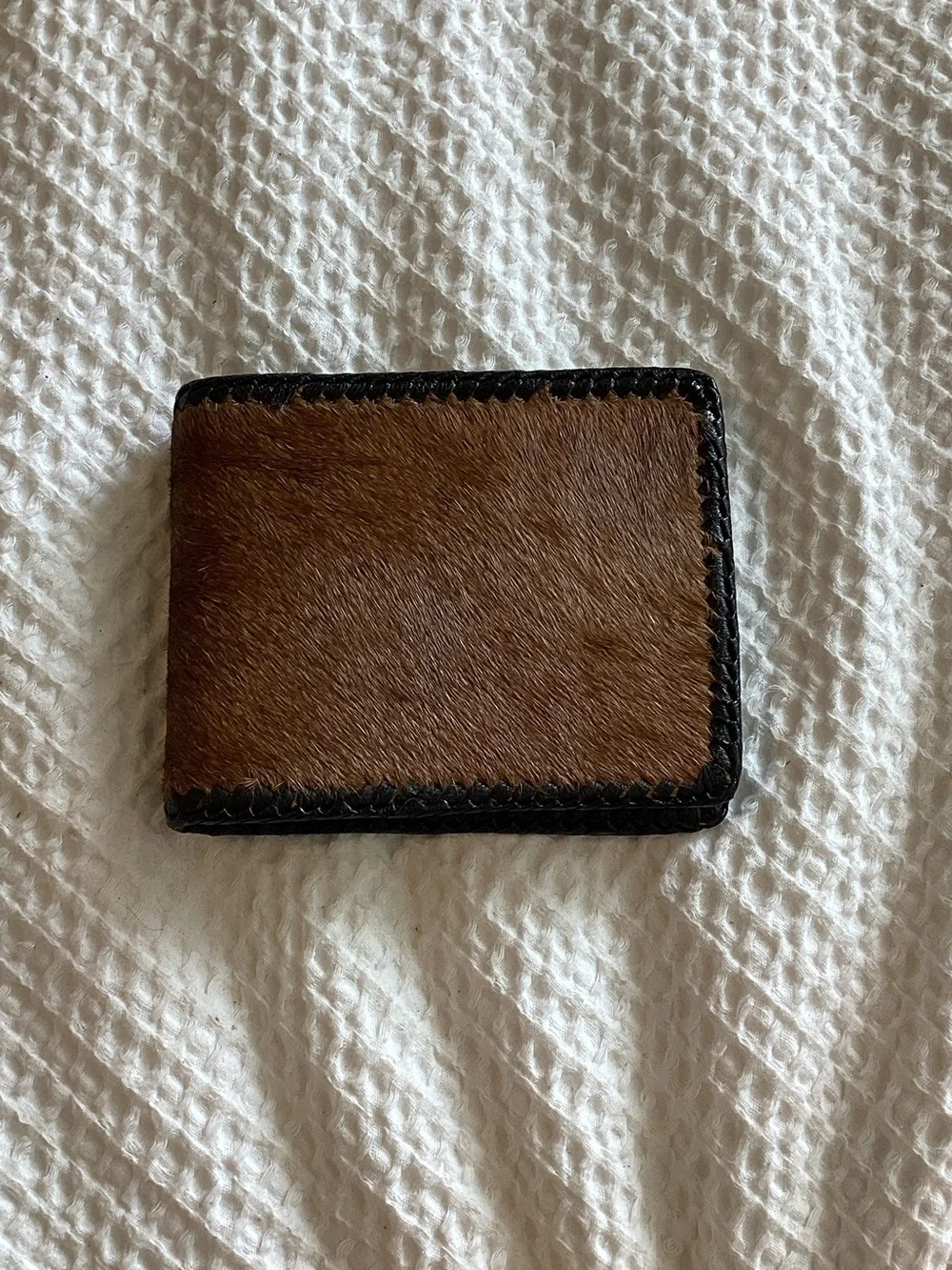 Men's‎ Brown Hair-on Leather Bifold Wallet
